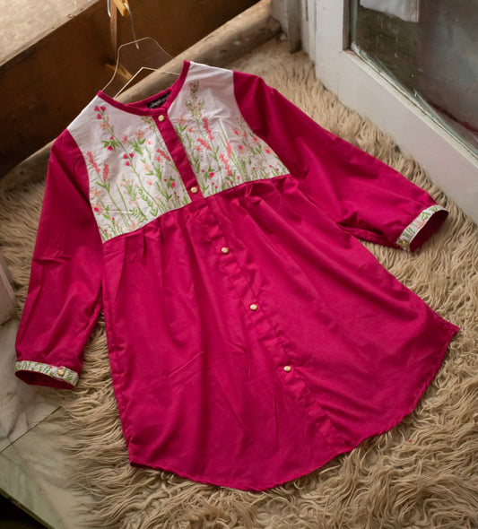 B Hot Pink Tops Code-367
