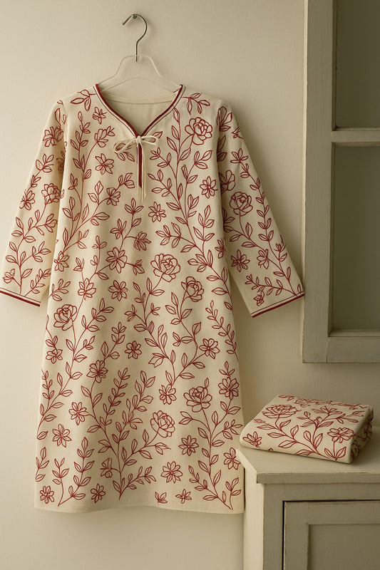 E White Dress Set