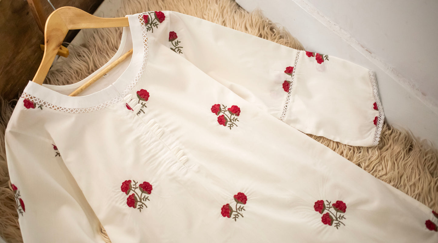 Floral Rose White